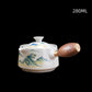 Ceramic Tea Cup for Puer Porcelain Chinese Kungfu Tea Set 360 Rotation Tea Maker and Infuser， Portable Travel tea se