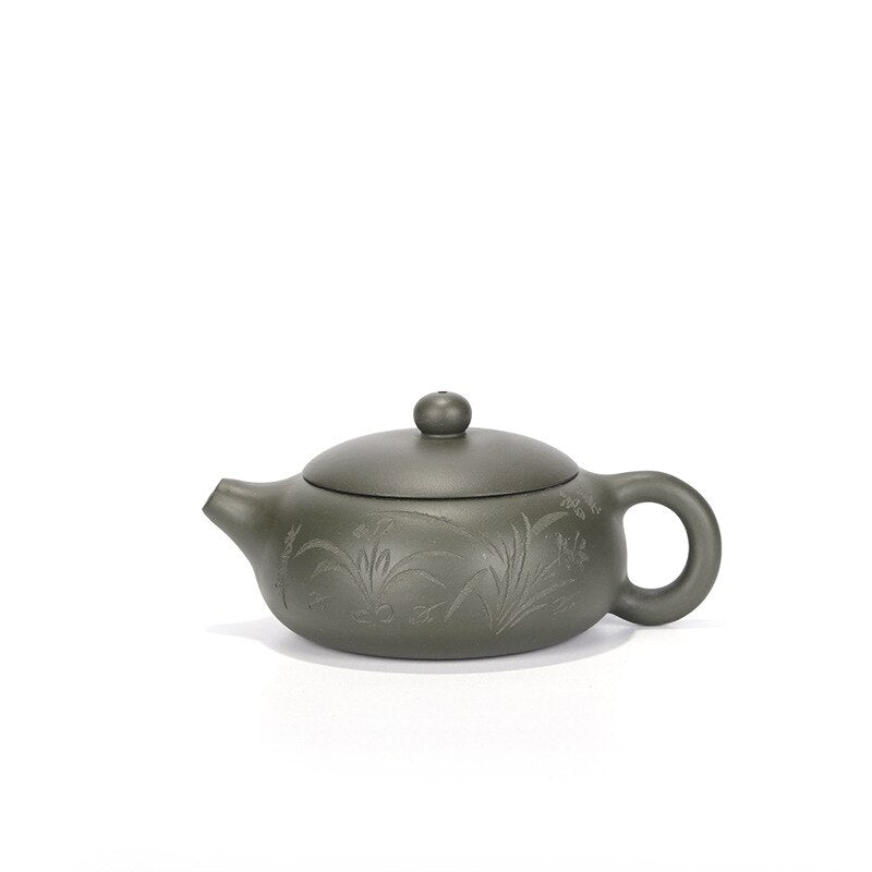 Handmålad orkidémönster Tea Set Kettle Yixing Handmade Purple Clay Tea Pot Tea Ceremony Xishi TEAPOT TEA CEREMONY Present