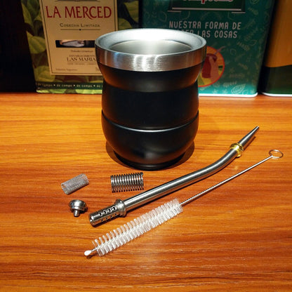 1 PC/Lot Yerba Mate Gourds Set Rustless Cup Calabash 5 Oz & Straw Bombilla & Cleaning Brush Special for Lady and Children