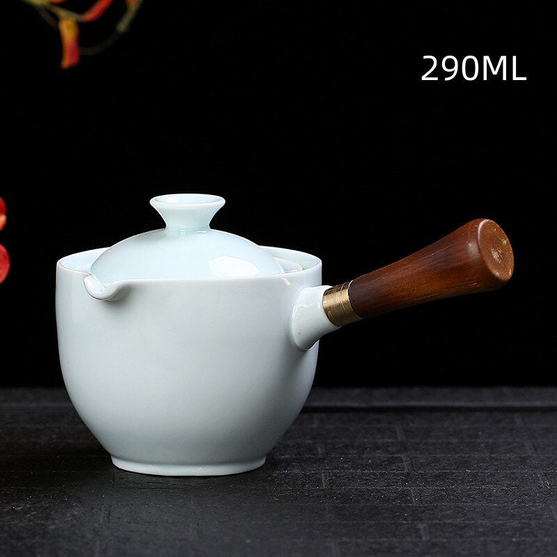 Teiera in vetro in ceramica TEA GONGFU cinese Gongfu 3 360 ROTAZIONE TEA TEA AUTOMATICO POTURA POTTA PER TEA