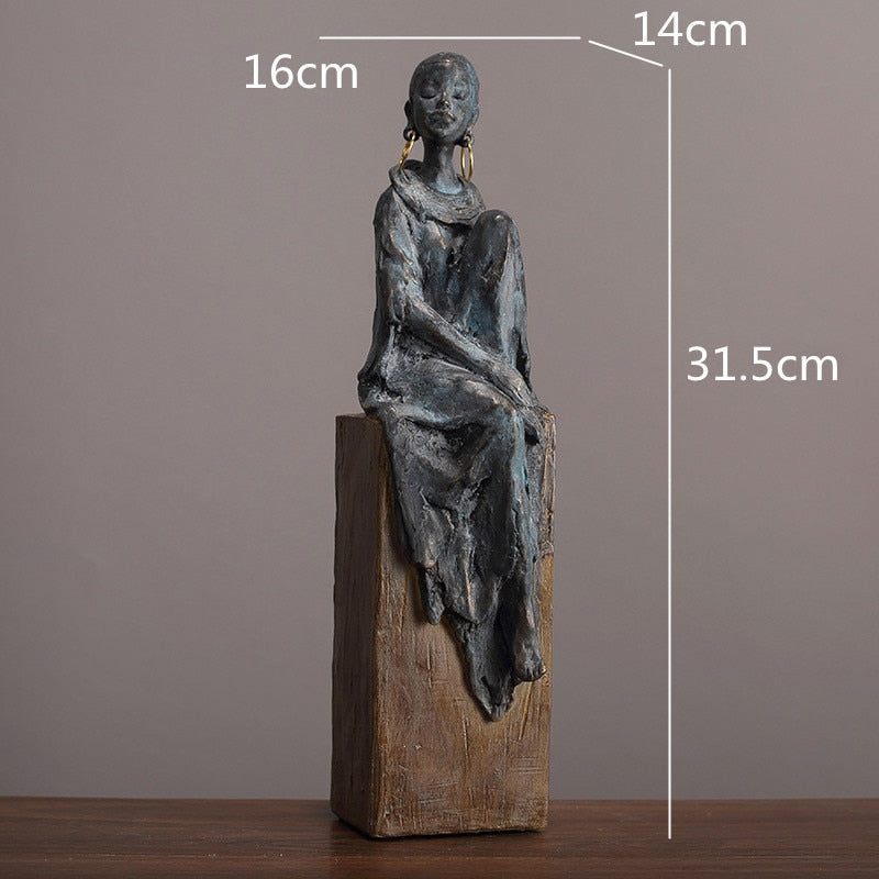 Harts simulering karaktär prydnad afrikansk stil örhängen abstrakt figur skulptur dekorativa figurer heminredning