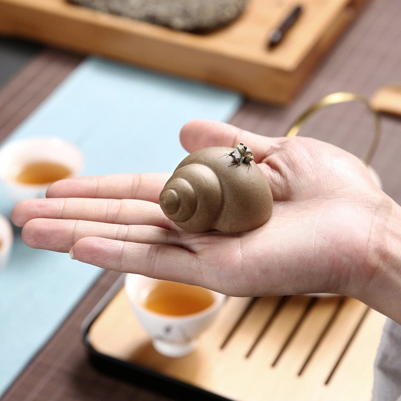 Yixing feito à mão Purple Sand Tea Petcreative Frog Water Spray Kung Fu Tea Spetese Bandejas Ornamentos de chá em casa Tabela de chá TeaPlay