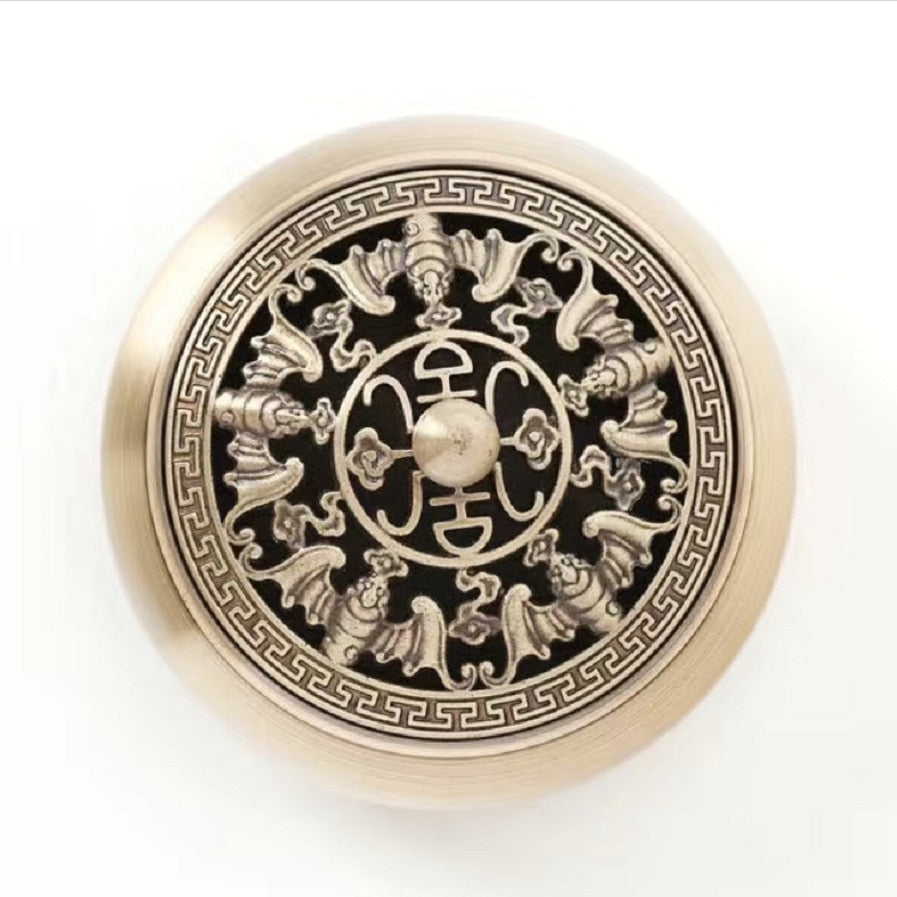 Mosiężna kieszonkowa Lotus dziewięć statywy kadzidełko puste kadzidło oferujące ozdoby do stolika do kawy mini kadzidełka
