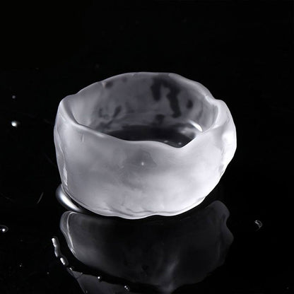 1PC日本スタイルのガラスカップテイスティング透明/冷凍ティーカップホワイトワインカップコンフーマスターティーカップ