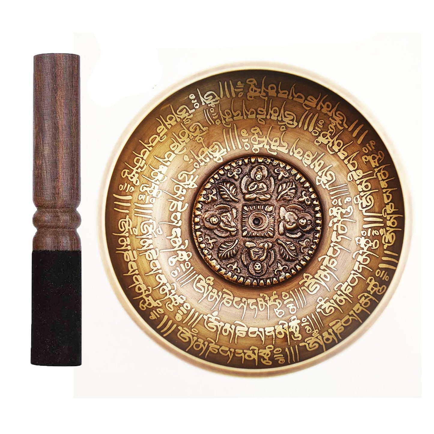 12CM Nepal Handmade Singing Bowls Set Buddha Mantra Design Tibetan Sound Bowl for Yoga Chanting Meditation Decoracion