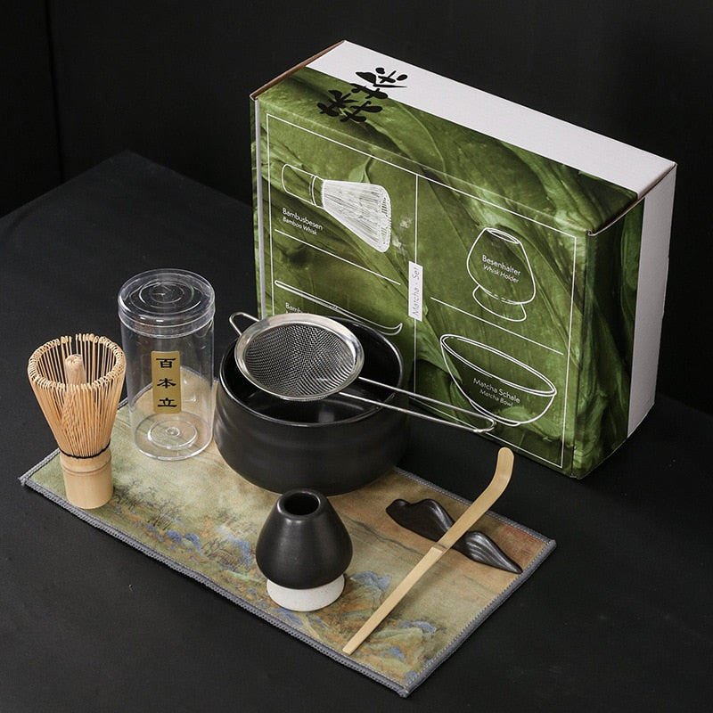 שיטה יפנית מתאימה להבריש קערה של מקצף ביצה תה קרמיקה מקצף ביצה למאמצת טקס תה יפני סט תה באופן ידני