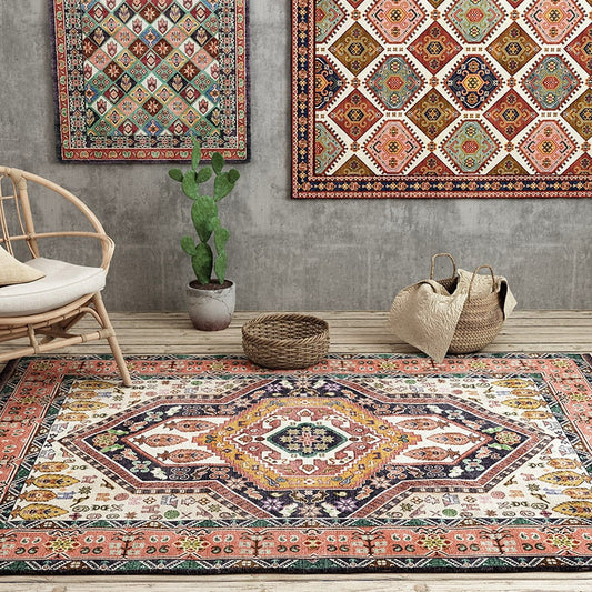 Alfombra bohemia estilo étnico americano alfombras de decoración de sala