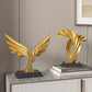 Sculptures et figurines en or Feng Shui, accessoires de bureau, Sculptures et Figurines d'aigle pour ornements intérieurs pour chambres, bureau, maison 