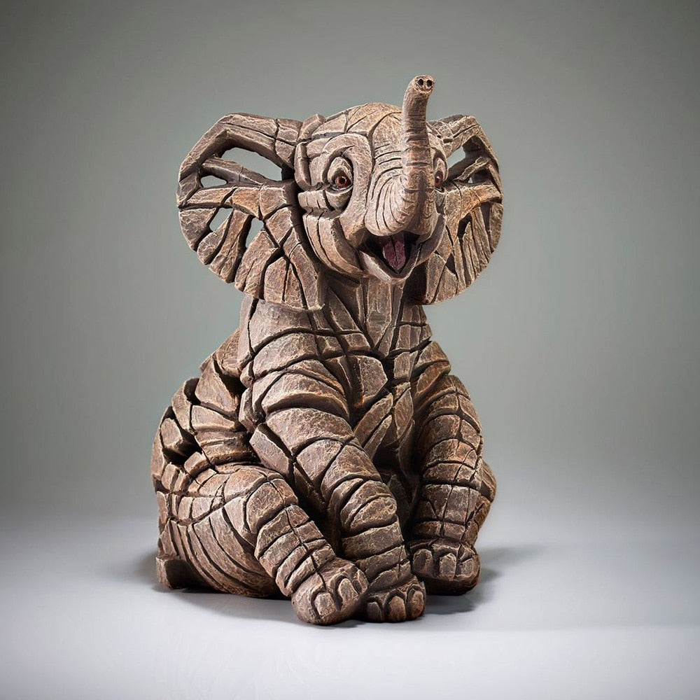 Recolección de esculturas animales de animales contemporáneos busto de tigre de las escenas de borde en el hogar figuras animales de animales estatuas Ganesha