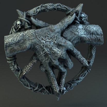 Devil Sculpture Baphomet Pendant Pentagram Claw Statue Dragon Decoration Crafts Dreamcatcher Gothic Ornament Decor Halloween