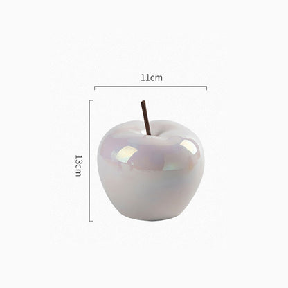Wine Cabinet Christmas Decorations 2022 Modern Simple LED Translucent Apple Ornaments Household Ceramics Living Room Crafts Home