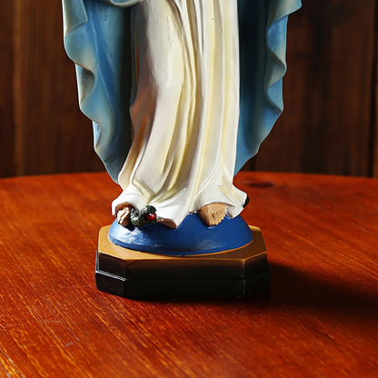 Jomfru Maria Statue 8.8 Our Lady of Grace Sculpture Virgin Mary Blessed Statue Resin Figur Mor Madonna Katolsk religiøs