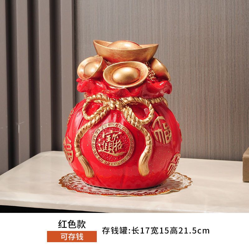 Unieke Piggy Bank Chinese Cornucopan Resin Money Storage Jar Lucky Feng Shui ornamenten Ultra-grote capaciteit alleen in maar niet uit