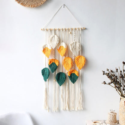 Makrame Diy Feather Leaves Tas Bahan Tas Bahan Set Lengkap Aksesori Kamar Kreatif Dinding Hanging Bohemian Dekorasi