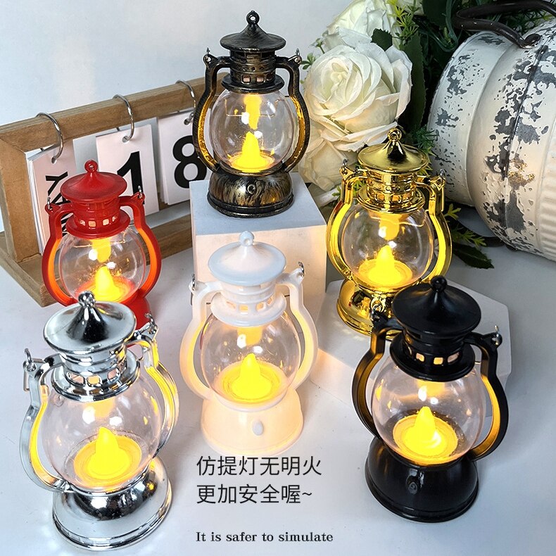 Lanternes portatives de noël en forme de petit cheval, lampes de palais, lampe à kérosène, décoration de scène d'ambiance, fournitures de noël, 2023 