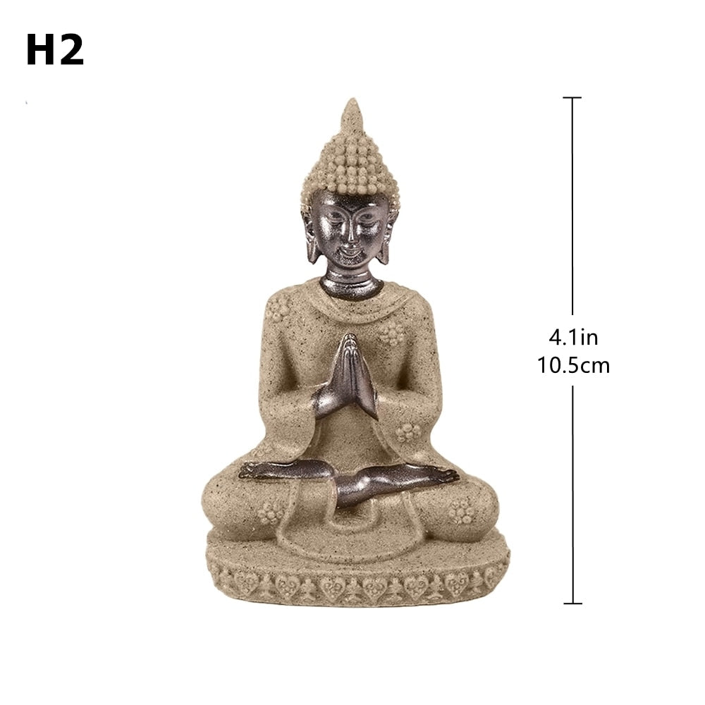 28 Style Miniaturowy Buddha Statua Natura Piaskowiec Fengshui Tajlandia