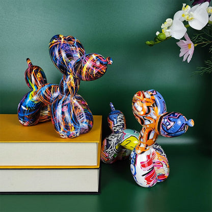 Kreatif balon anjing resin ornamen ruang tamu desktop dekorasi kabinet anggur dekorasi lembut hadiah pernikahan dekorasi rumah