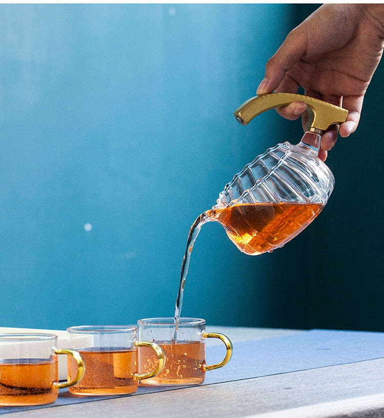 Teh antik ditetapkan untuk orang dewasa | Oriental Dragon Teapot | Set Teh Vintage Cina