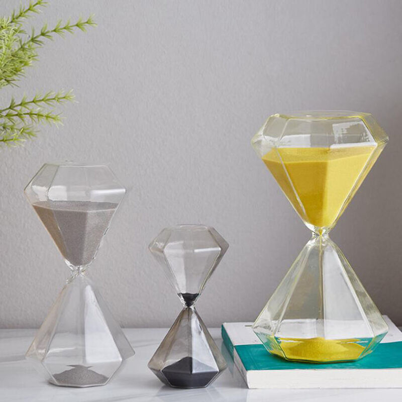 5-60 minit Diamond Sand Clock Hourglass Sandglass Kanak-kanak Hadiah Pasir Pemasa Rumah Hiasan Tersedia dalam pelbagai pilihan warna