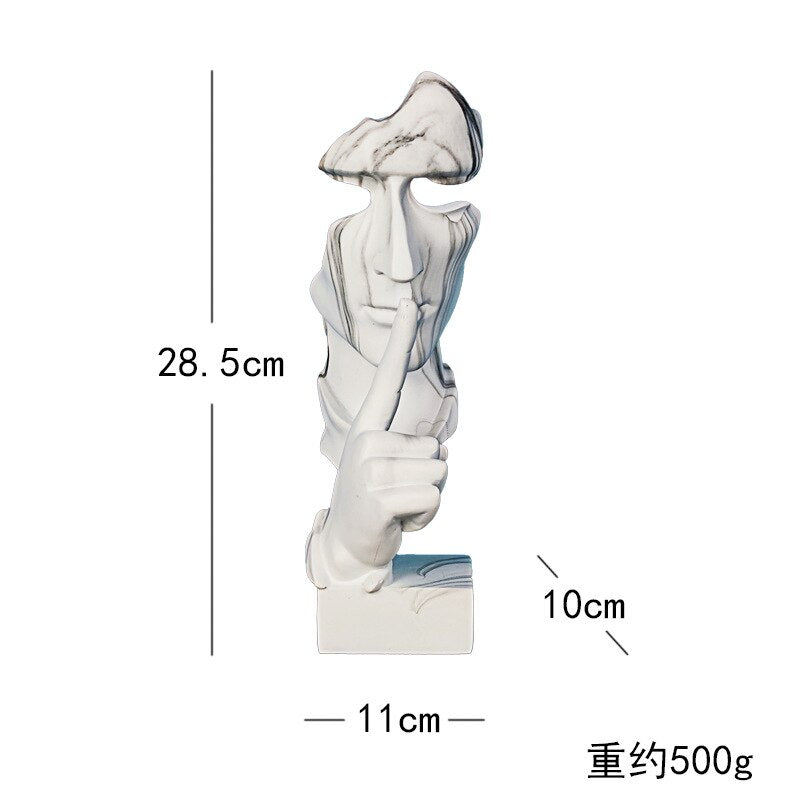 28,5 cm marmoreret harpiks stilhed er gylden maske statue abstrakte ornamementer stuetuetter skulpturfartøj til kontor vintage boligindretning