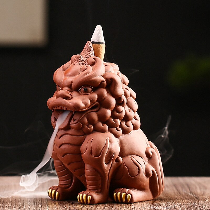 Burner incenso creativo Burner Sandalo di sandalo Pixiu Decorazione per animali da tè a sabbia viola boutique tavolo da tè kung fu accessori set da tè
