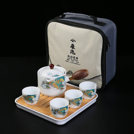 Resin KungFu Tea Set Tea Table Tea Ceremony Tea Play Ornaments  Color-changing Litchi Tea Pet Figurines Crafts For Tea Resin Litchi Tea Pet