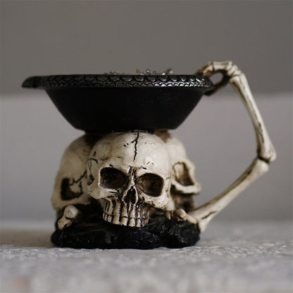 Resin Skull Candlesticks Skull ornamenten harshouder kaarsen Halloween Resin Skull kaarsenhouder Halloween eettafel Decor
