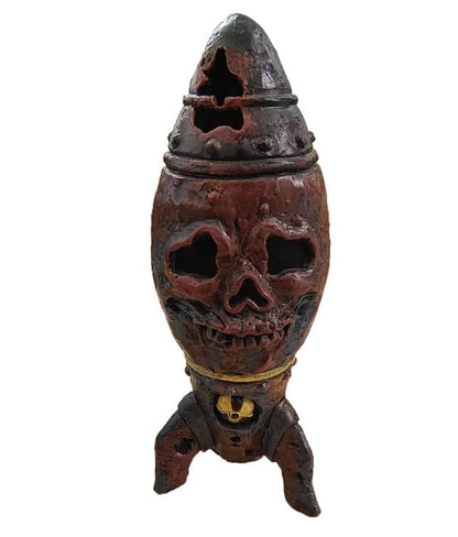Garden Halloween Skeleton Bomb The Skull Bomb Nuclear Warhead Resin Decorative Crafts Ornament
