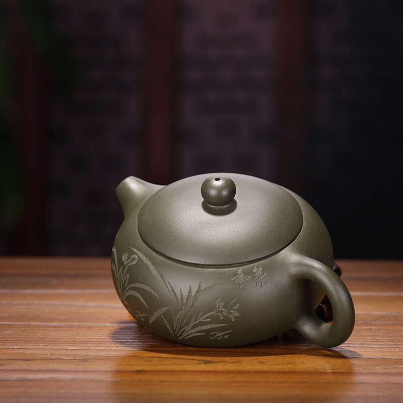 Conjunto de chá com padrões de orquídea pintada à mão Yixing Handmade Purple Clay Tea Tea Cerimony Xishi Belém Cerimônia de chá Presentes