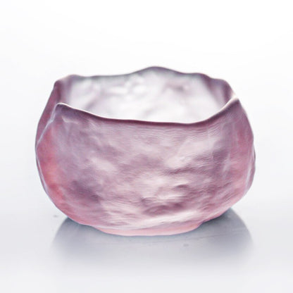 xícaras rosa com copo de vidro artesanal Primeira xícara de chá de neve de neve copos de chá rosa