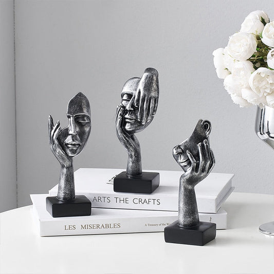 Decoración nórdica moderna del hogar Human Miniatures Accesorios de escritorio Esculturas Pensador Figuras Decoración de habitaciones Figura de metal