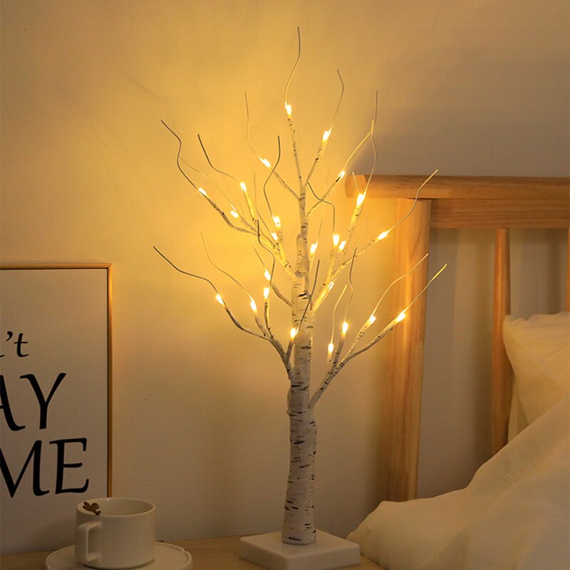 LED 자작 나무 조명 할로윈 장식 휴가 파티 용품 테이블 크리스마스 트리 조명 홈 장식 장면 설정