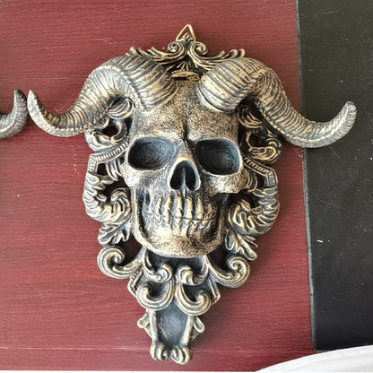 Kranium fårehoved harpiks væg vedhæng punk retro kranium doorknocker dekorative ornamenter skelet får hovedstatue boligindretning