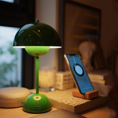 مصابيح طاولة LED قابلة لإعادة الشحن على شكل زهرة الفطر، إضاءة مكتبية لغرفة النوم، تناول الطعام، ضوء الليل، ديكور بسيط وحديث