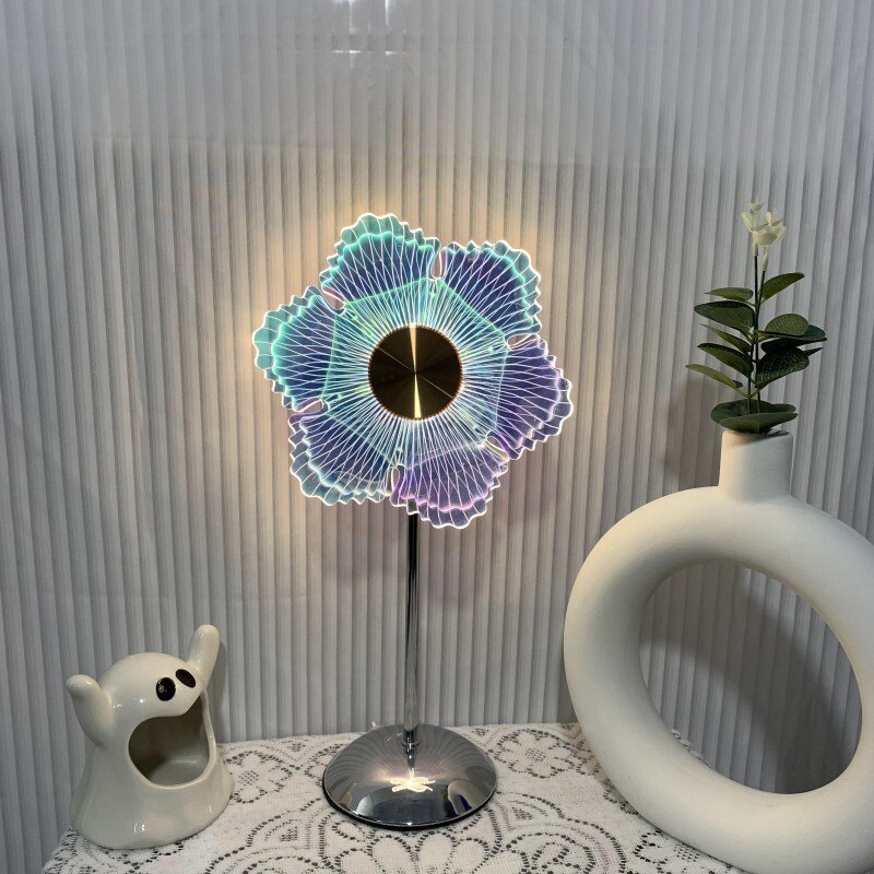 אטמוספירה לקישוט הבית אור צבעוני טחנת רוח הולנדית תוספות אור אווירה יצירתית אור אורורה אקריליק עיצוב חדר