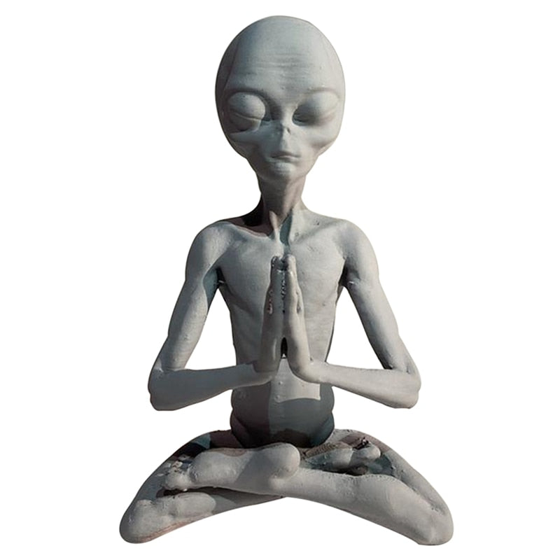 Мини -медитация инопланетная статуя орнамент инопланетный сад в саду домашний офис