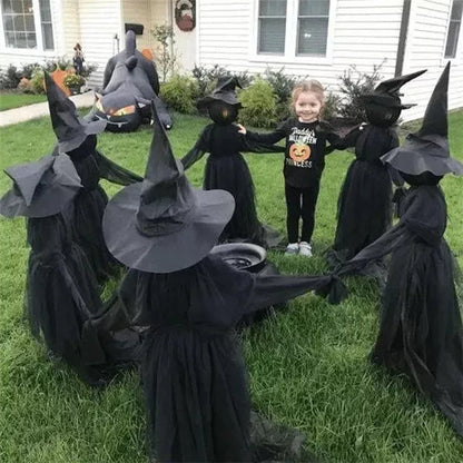 170 cm Halloween Light-Up Witches Ghost Decoración de Halloween Props de terror espeluznante para la decoración de Halloween
