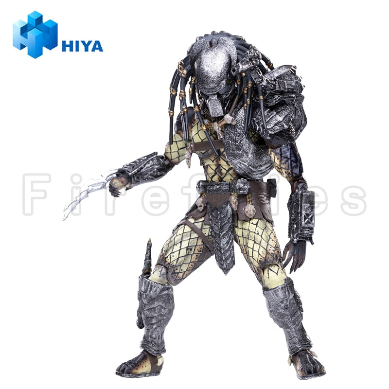 1/18 Hiya Acción Figura Exquisito Mini Serie AVP Alien vs. Predator Warrior Iron Blood Anime Model Toy