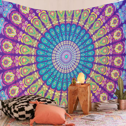 Индийская мандала гобелена стена висит красочный бохо домашний декор пляж коврик одеяло в комнате декор эстетические богемные гобелены