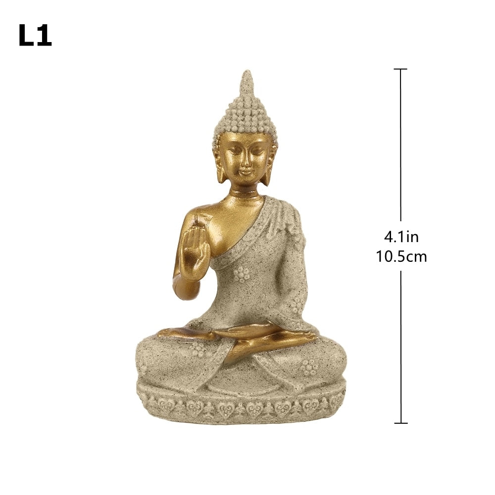 28 Style Miniaturowy Buddha Statua Natura Piaskowiec Fengshui Tajlandia