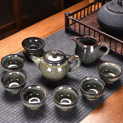 Keramisk kinesisk tesett Tekoten Gaiwan Ceremony Luxury Kung Fu TeaWare Sets Gave - Tazas de Te Kitchen Drinkware