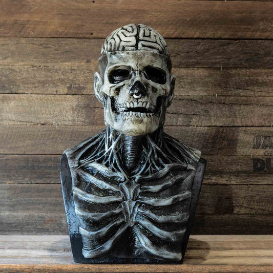 2023 Uusin Skeleton Bio Mask Halloween Horror Mask Cosplay Party 3D Latex siirrettävä leuka kypärän luurankojen sisustus rekvisiitta