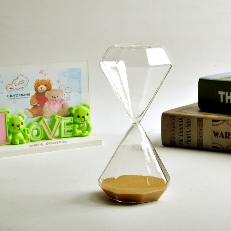 5-60 minut Diamentowy zegar z piaskiem klepsydra Piasek Piasek Prezent Piżowy Timer Dekoracja domu dostępna w wielu opcjach kolorów