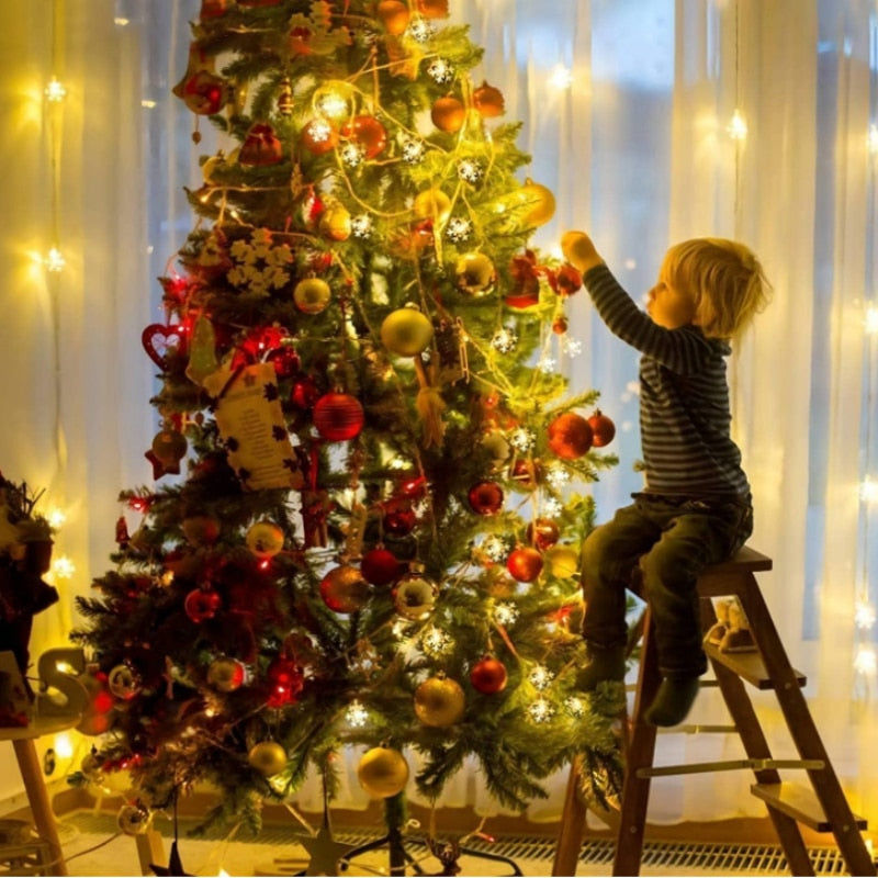 3M 20led Snowflake LED STRING SVĚTLA Vánoční ozdoby domácí vánoční strom visící dekorace Navidad Noel Nový rok dárky 2023