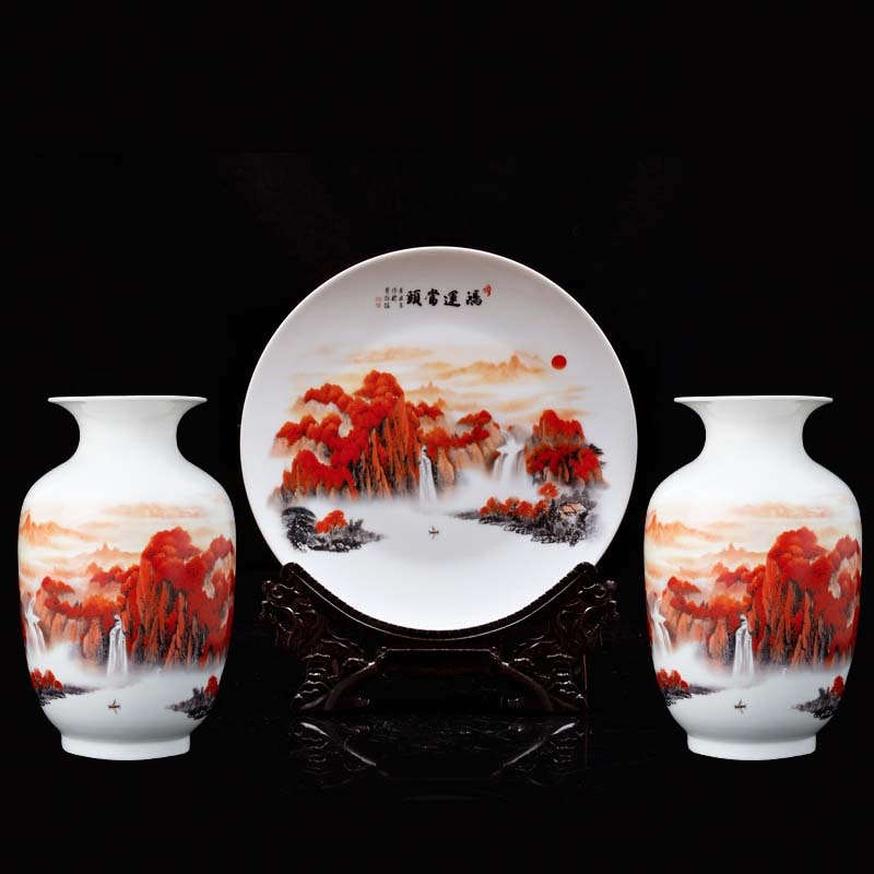 جينغدتشن السيراميك زهرية خمر المزهريات الصينية التقليدية ديكور المنزل الحيوان زهرية غرامة سطح أملس تأثيث المقالات
