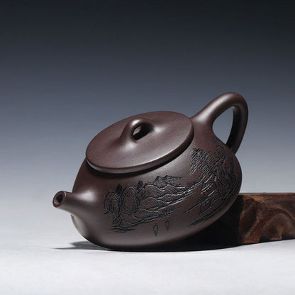 Yixing – théière en argile violette de 260ml, filtre fait à la main, théière Xishi, service à thé chinois authentique Zisha, bouilloire, cadeaux personnalisés