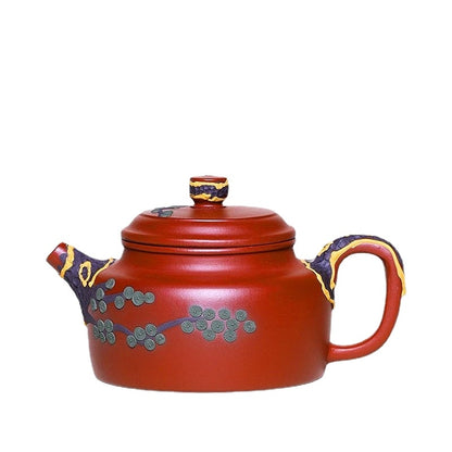 Yixing סיר תה סיר תה סיר תה פילטר בעבודת יד חרס סגול מתנות מתנות בהתאמה אישית