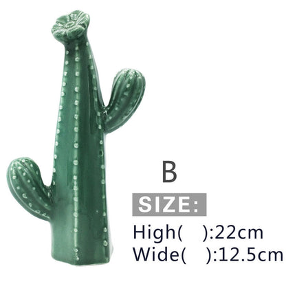 Cactus vert en céramique, décoration orientale, décoration de chambre, décoration esthétique pour la maison, cadeaux, 2023 