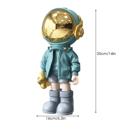 Artlovin Creative Resin Cartoon Astronaut Patung Rumah Hiasan Desktop Desktop Hiasan Arca