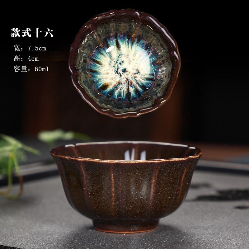 Tolle Yuteki Tenmoku-Teetasse, die die Technologie der alten Song-Dynastie nachbildet, Keramik-Teeschale/JIANZHAN